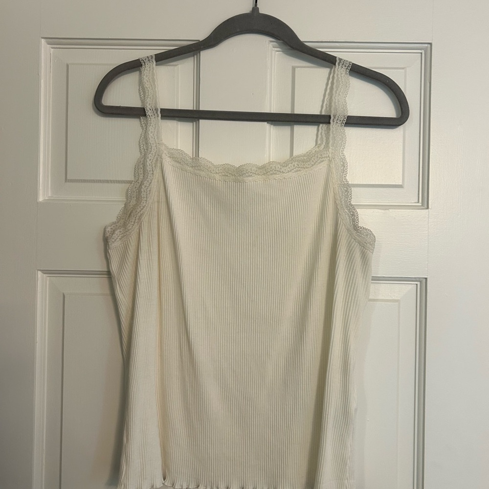 Maison 123 Paris Ivory Lace Trim Camisole